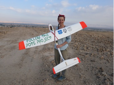 The archaeological UAV and Morag Kersel.